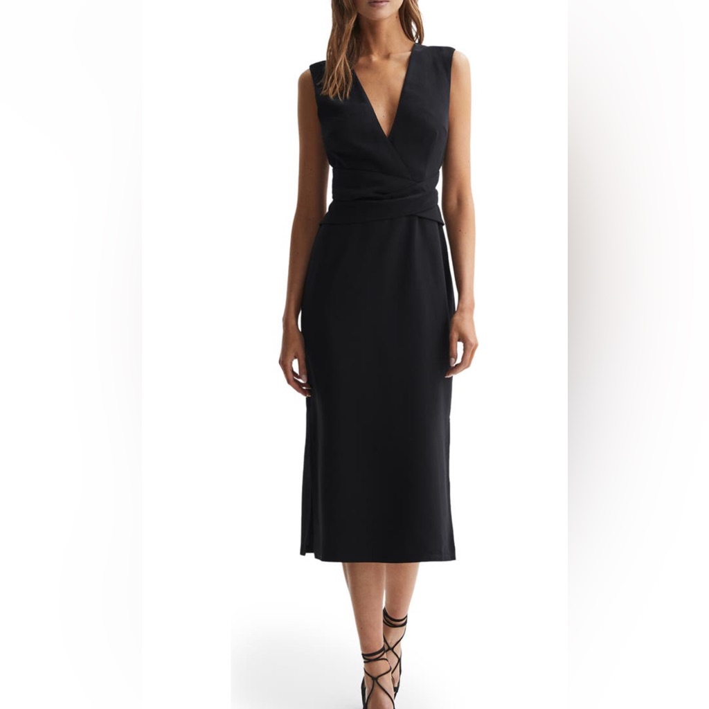 Reiss Jade Plunge Neck Sheath Dress